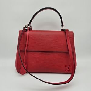 Authentic Louis Vuitton Epi Leather Cluny Red #4316M
